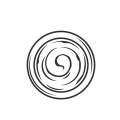 Mayonnaise sauce top view in cup outline icon vector illustration. Line sour cream or yoghurt, creme cheese mayo or tartar dip swirls in glass bowl, side view of creamy sauce for seasoning food