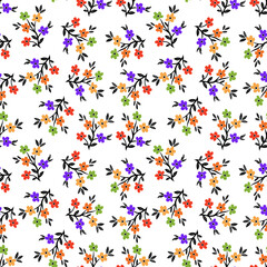 small flowers seamless pattern
