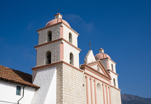 Old Mission church in Santa Barbara