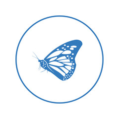 Fototapeta na wymiar Insect atlas moth butterfly icon | Circle version icon |