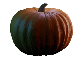 Pumpkin isolated on transparent background.