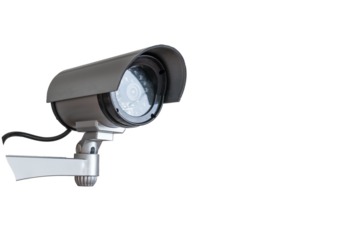 Security camera isolated on transparent background.