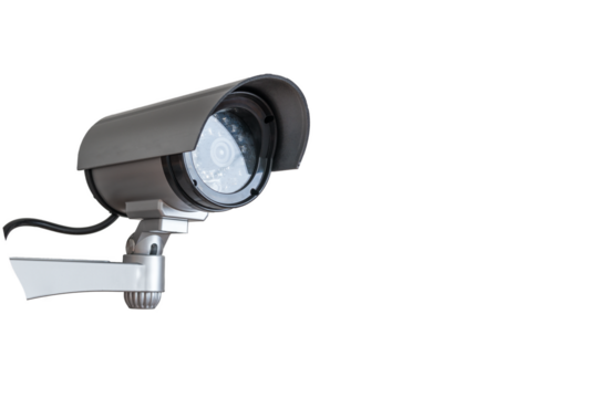 Security camera isolated on transparent background.