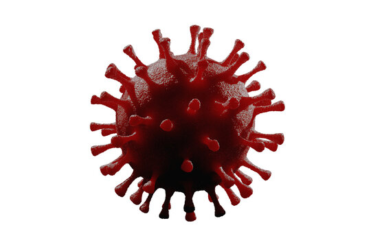 Pathogenic flu virus on transparent background.