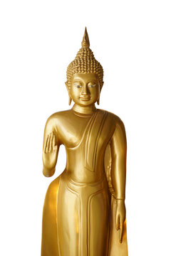 Buddha statue on a white background	
