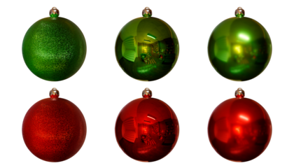 Decoración de Navidad con transparencia PNG. Bolas de navidad.