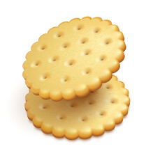 Crisp cookies snacks isolated PNG illustration
