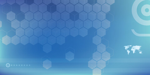 Abstract background with geometric tech shapes.