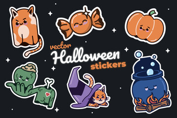 halloween stickers set