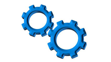 Gear vector icon in 3D, or Cog wheel 3D illustration. Gearwheel cogwheel, technology, business, engineering concept.	
