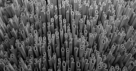 Obraz premium close up of a pile of letters and numbers