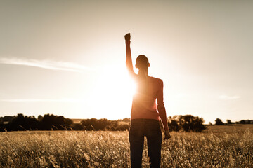 Strong female power and determination. 