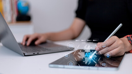 Digital transformation technology strategy, IoT, internet of things. transformation of ideas and the adoption of technology in business in the digital age, enhancing global business capabilities. Ai