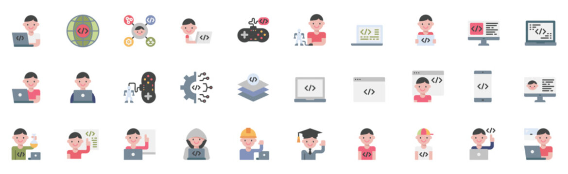 kids coding icon vector , study, game, development, robotics,Education
