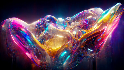 Colorful geometry background Abstract AI gen