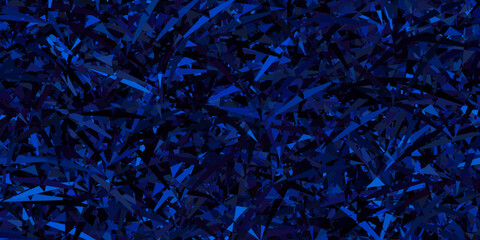 Dark blue, yellow vector backdrop with triangles, lines.