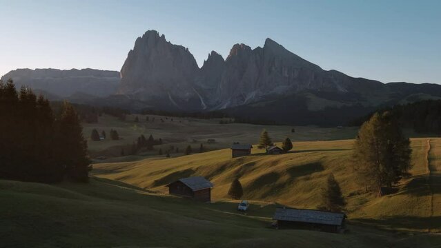 Seiser Alm Alpe di Siusi Time Lapse at Summer in Dolomites, South Tyrol Italy