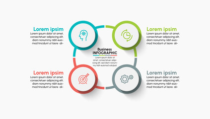 Business circle. timeline infographic icons designed for abstract background template milestone element modern diagram process technology digital marketing data presentation chart Vector