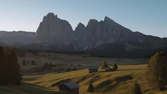 Seiser Alm Alpe di Siusi Time Lapse at Summer in Dolomites, South Tyrol Italy