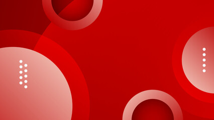 Abstract red vector background with circles