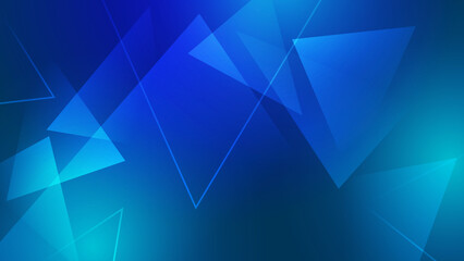 Abstract dark blue background with triangle geometric shapes. Vector illustration