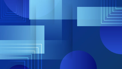 Abstract dark blue background with tech geometric shapes. Vector illustration