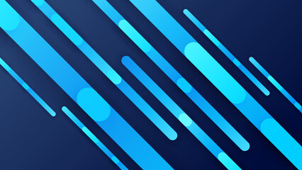Abstract dark blue background with line technology geometric shapes. Vector illustration
