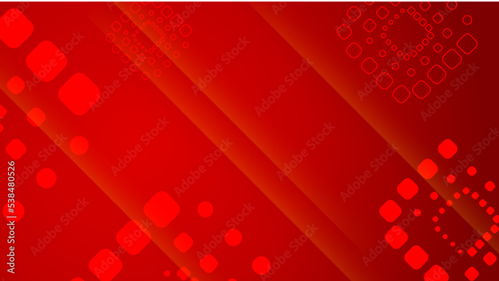 Poster abstract red background minimal, abstract creative overlap digital background, modern landing page concept vector.