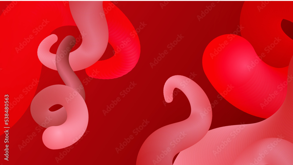 Aufkleber abstract red background minimal, abstract creative overlap digital background, modern landing page c