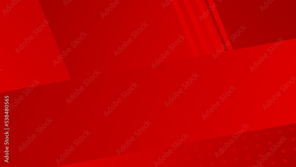 Poster abstract red background minimal, abstract creative overlap digital background, modern landing page concept vector.