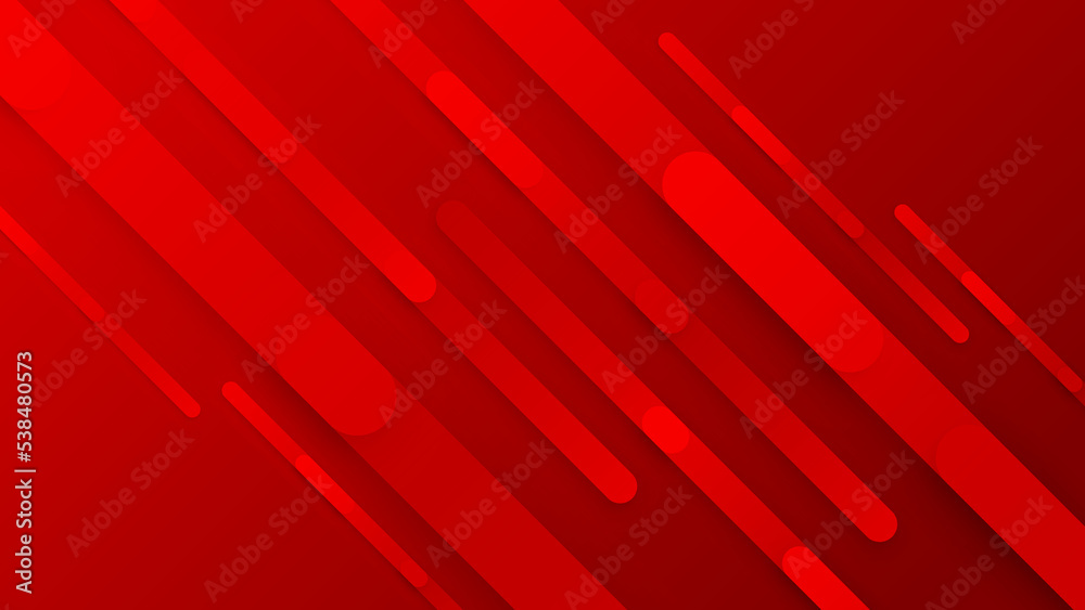 Poster abstract red background minimal, abstract creative overlap digital background, modern landing page concept vector.