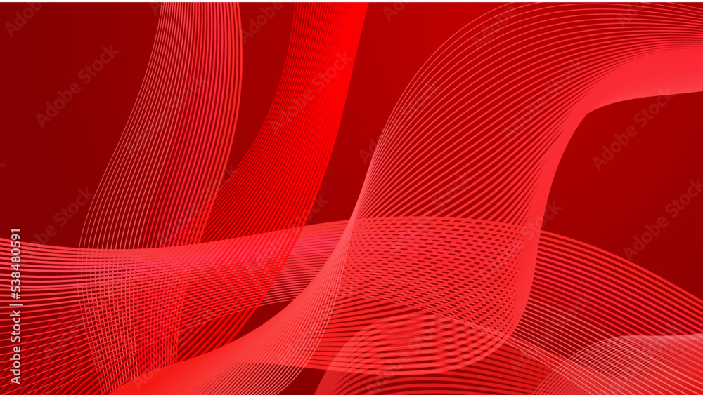 Poster abstract red background minimal, abstract creative overlap digital background, modern landing page concept vector.