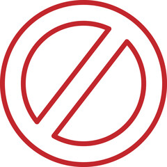Vector Not Allowed Sign on white background 