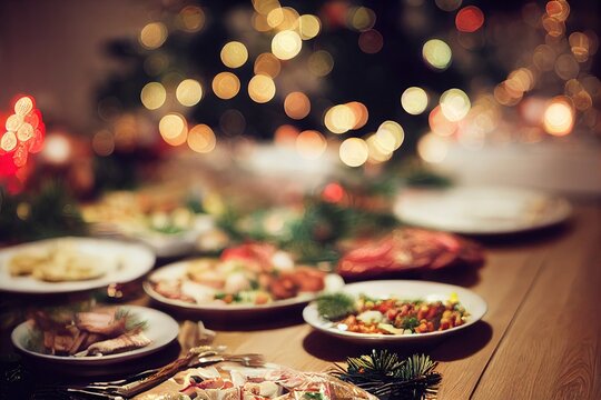 christmas table setting