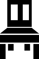 Chair icon, logo isolated on white background.eps