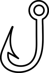 Fishing hook line icon, vector logo isolated on white background 1.eps