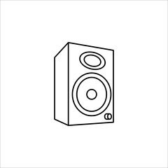 Best speaker line icon in trendy flat style. vector illustration on white background.