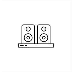 Best speaker line icon in trendy flat style. vector illustration on white background.