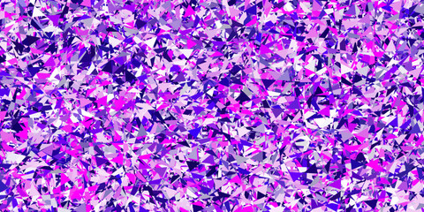 Obraz premium Light purple vector pattern with polygonal shapes.