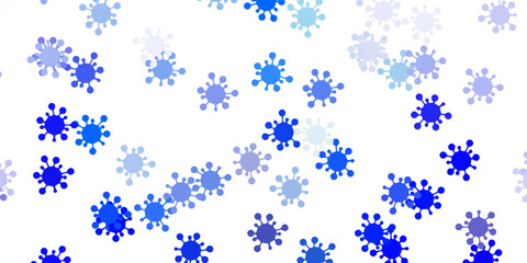 Light blue vector texture with disease symbols.