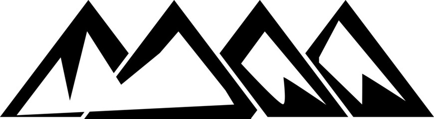 Mountain icon, logo isolated on white background.eps