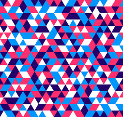 Triangle Pattern with Random Color Pink Blue Dark and White Tile Modern Geometric Background