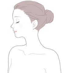 スキンケアをする女性