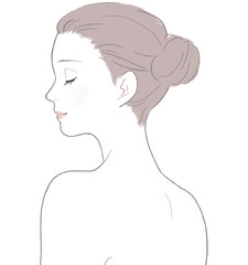 スキンケアをする女性