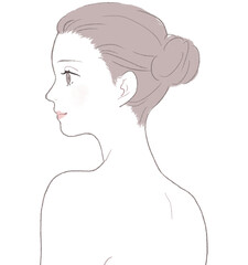 スキンケアをする女性