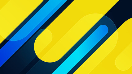 blue yellow background. Shiny neon lights, dark abstract background with blurred magic neon light curved lines. Futuristic technological modern colorful design background