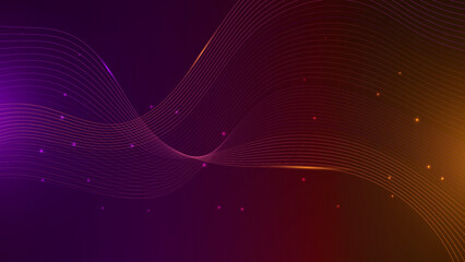 Abstract technology background with motion neon light effect. Vector illustration.