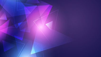 Fototapeta premium Abstract digital technology background with triangles. Vector abstract, science, futuristic, energy technology concept. Medical, technology or science design.