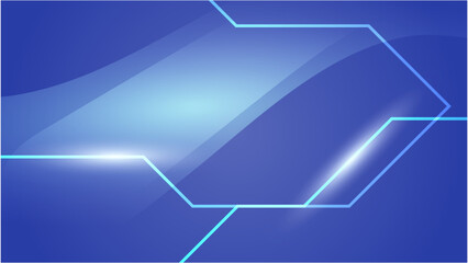 Gradient blue background with digital technology style. Modern banner template vector.