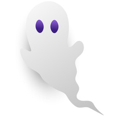 ghost illustration for Halloween themed design elements